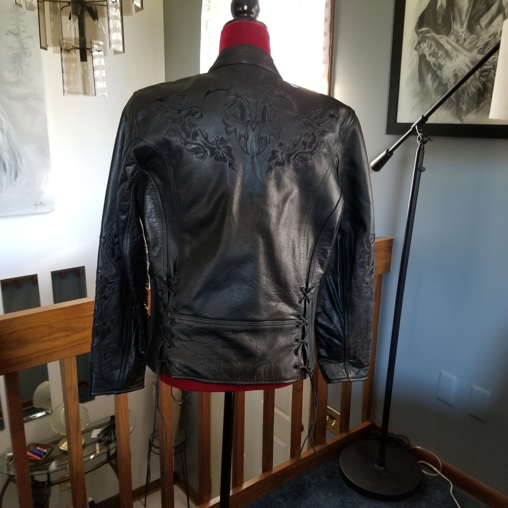 NWT Leather Jacket Has it all! 🏍🦋 - Picture 6 of 12